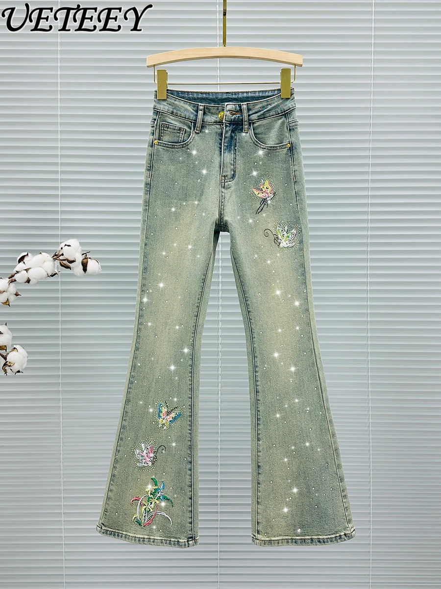 heavy-embroidery-hot-drilling-flared-jeans-women-trousers-new-spring-high-waist-slim-fit-butterfly-embroidered-bell-bottom-pants