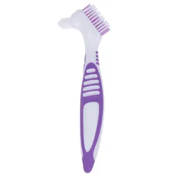 Denture Care Soft Bristle Brush with Non - Slip Rubber Handle (1pcs brush)
