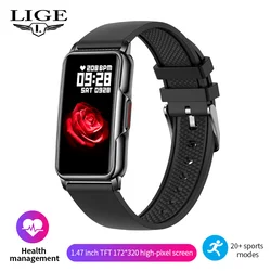 Elegant Women's Smartwatch with Full Touch Display - Waterproof Fitness and Bluetooth Call Features (Black 1)