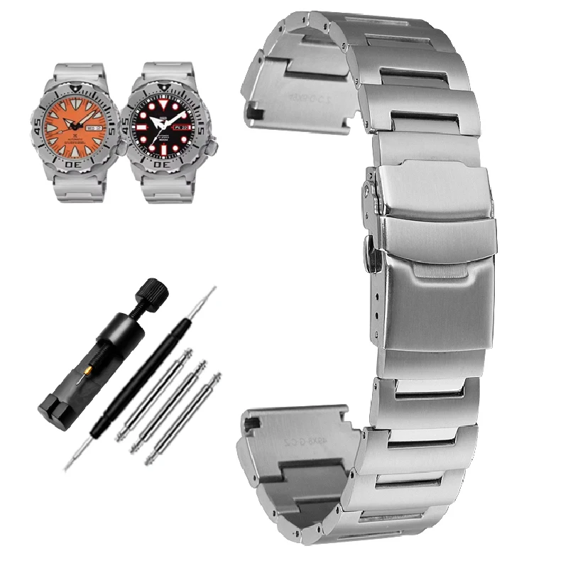 

Ремешок из нержавеющей стали для Seiko No. 5, 20 мм, водный призрак, SRPH75K1 SKX781 779, Классическая серия, маленький/маленький монстр, ремешок на запястье