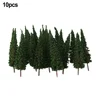 10Pcs Pine Trees 1:25 Model Train Railway Building Model Tree 3 Different Greens For OO Scale Railroad Layout Diorama Wargame 4