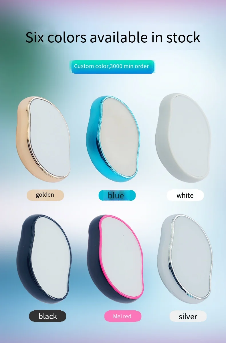 Epilatore in vetro con gomma per la rimozione dei peli con nanocristalli, epilatore indolore, sicuro, facile da pulire, riutilizzabile, per la bellezza del corpo._voghion.com