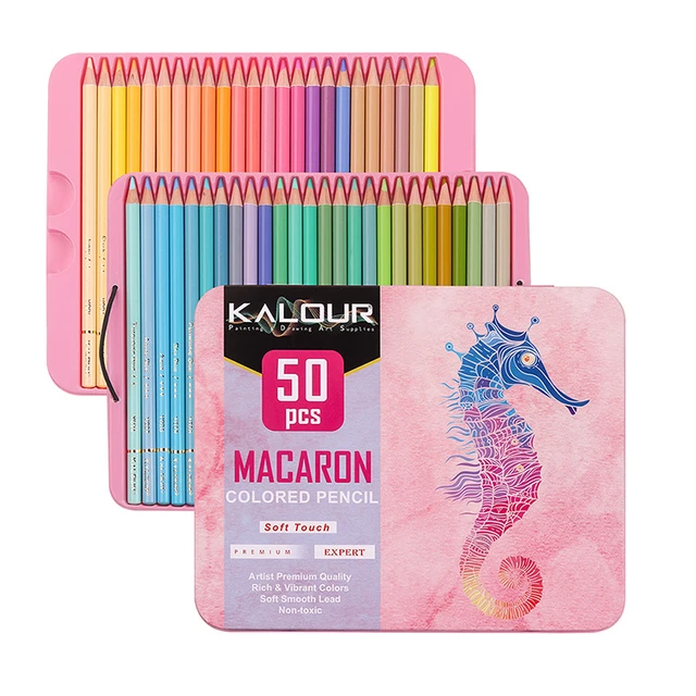 Brutfuner – Crayons De Couleur Macaron, 80/50 Couleurs, Pour Dessin,  Pastel, Croquis, Ensemble De Fournitures Artistiques, 80 Couleurs Vives -  En Bois De Couleur Crayons - AliExpress