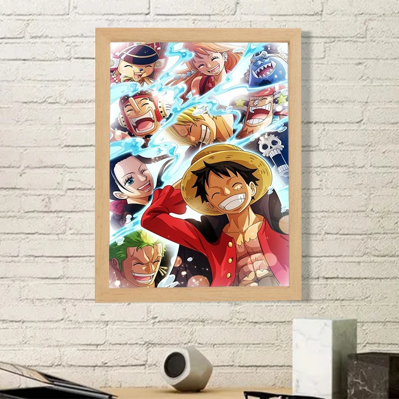 thumbnail image 1 of Pósteres de anime de One Piece para decoración de pared, decoración del hogar de Luffy con envío gratuito, pinturas grandes, póster de decoración moderna para sala de estar, 1 of 5