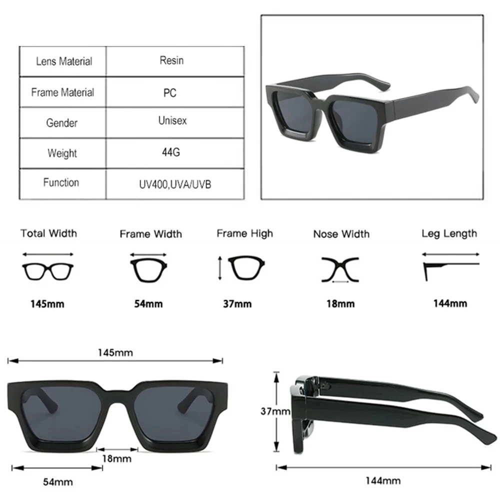 Luxury Retro Square Sunglasses - Unisex Designer Shades with UV400 Protection in Trendy Green