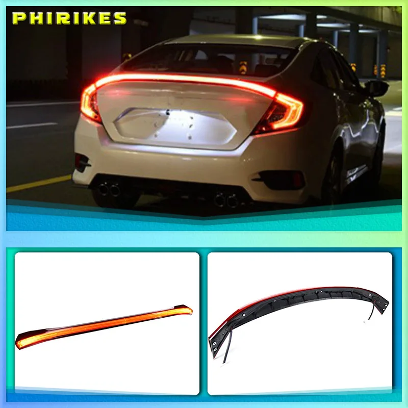 

Для Honda Civic Тип R Тип хэтчбека Тип R прототип 2016 2017 2018 2019 светодиодный ная отражающая лампа задняя противотуманная фара светильник мпер свет стоп светильник