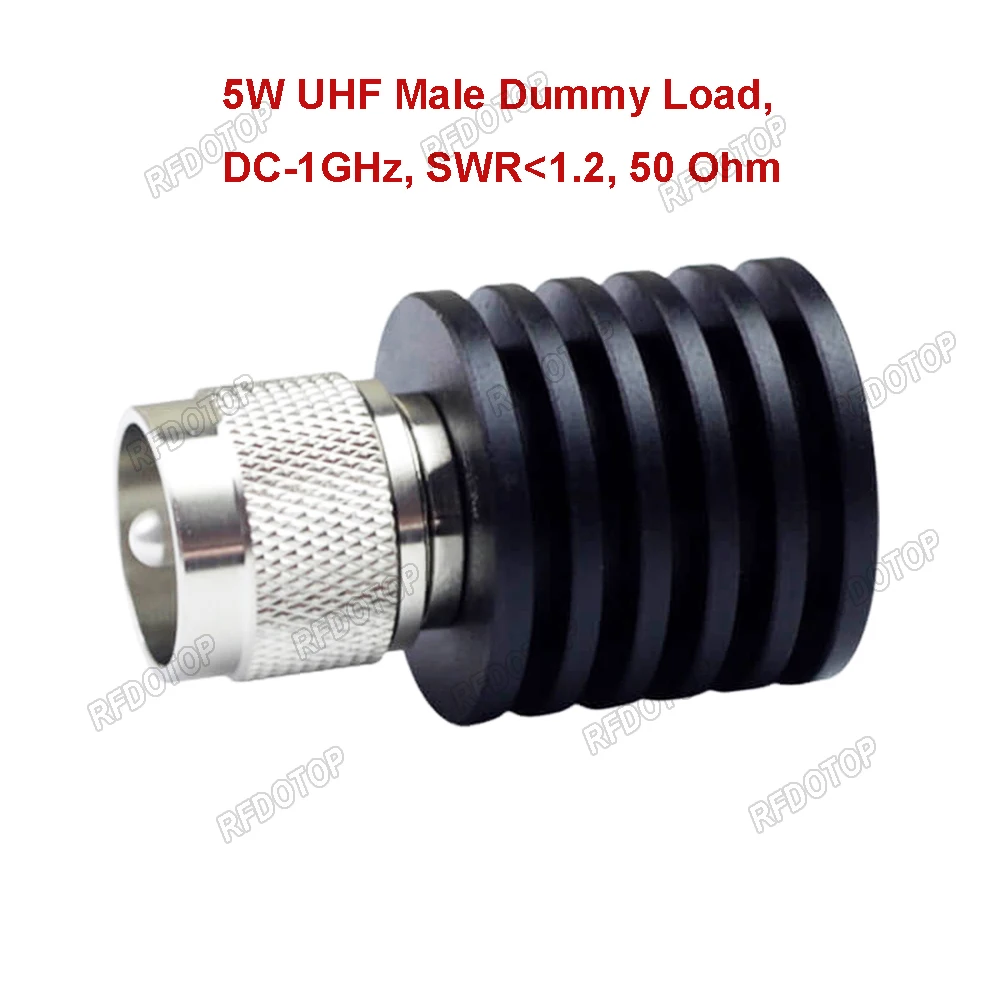

5 Вт 1 ГГц УВЧ папа PL259 RF Коаксиальная Концевая нагрузка манекен SWR <1,2 50 Ом разъем латунные прямые коаксиальные RF адаптеры