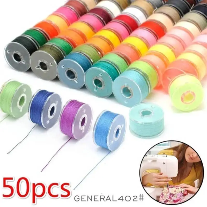 5/10/20Pcs Multicolor Thread Spools Reusable Plastic Bobbin With Thread Sewing Machine Accessories For Brother Singer Janome