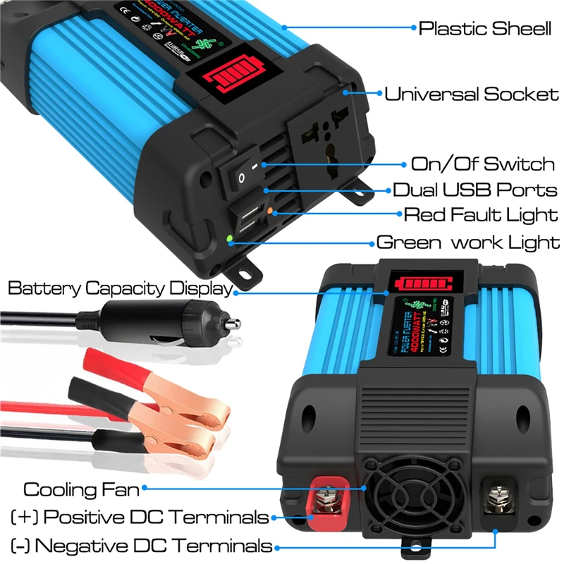 12V to 110/220V Solar Panel System 18V 18W Solar Panel 30A Controller 4000W Modified Sine Wave Inverter Kit Power Generation Kit solar panel kit solar controller grid solar inverter