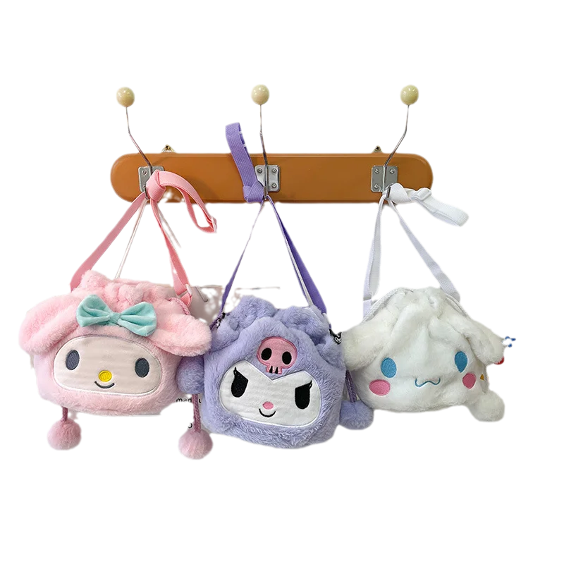 

Kawaii Sanrioed Cinnamoroll My Melody Kuromi косметический рюкзак аниме милый большой емкости наушники стандарт хранения милая сумка