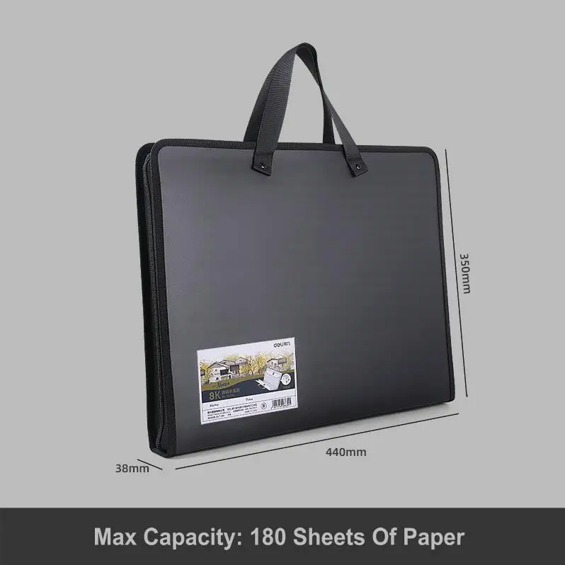 Portable A3 File Bag For Document Organizer Drawing Portfolio