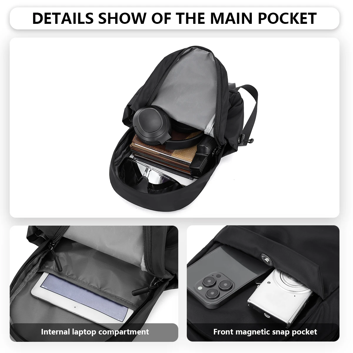 Mini Zaino Leggero per Uomo, Versatile per Viaggi, Escursionismo, Alpinismo, Zaino Casual Piccolo, Borsa Scolastica per Studenti - immagine 6