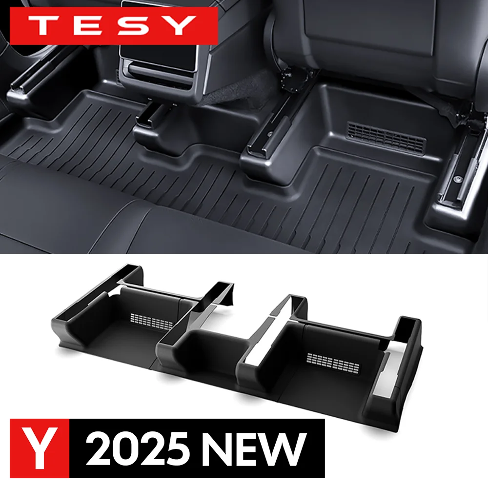 Für Tesla ModelY Juniper 2025+ TPE Unter Sitz Eckenschutz Sitz Gleitschienen Schutzabdeckung Anti-Kick Decor Beflockung Zubehör