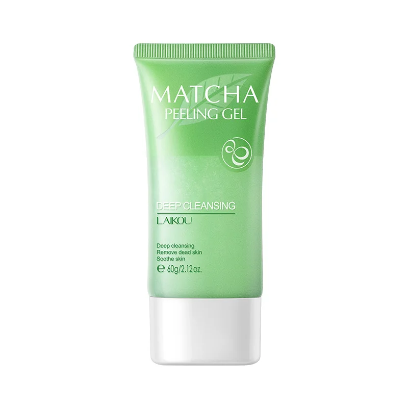 LAIKOU Matcha Facial Scrub Gel Deep Cleaning Wash Exfoliating Face Cream Cleanser Moisturizing Oil Control Skin Care Exfoliator