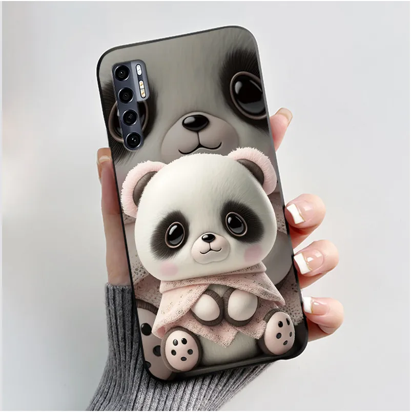 Stylish Shockproof Protective Phone Case with Fashionable Flower Pattern - Soft Black Cover
