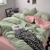 100% Cotton Pink Bedding Set Nordic Chic Duvet Cover Flat Sheet Pillowcase Soft Comforter Cover Bed Linen Boy Girl Home Textiles 6