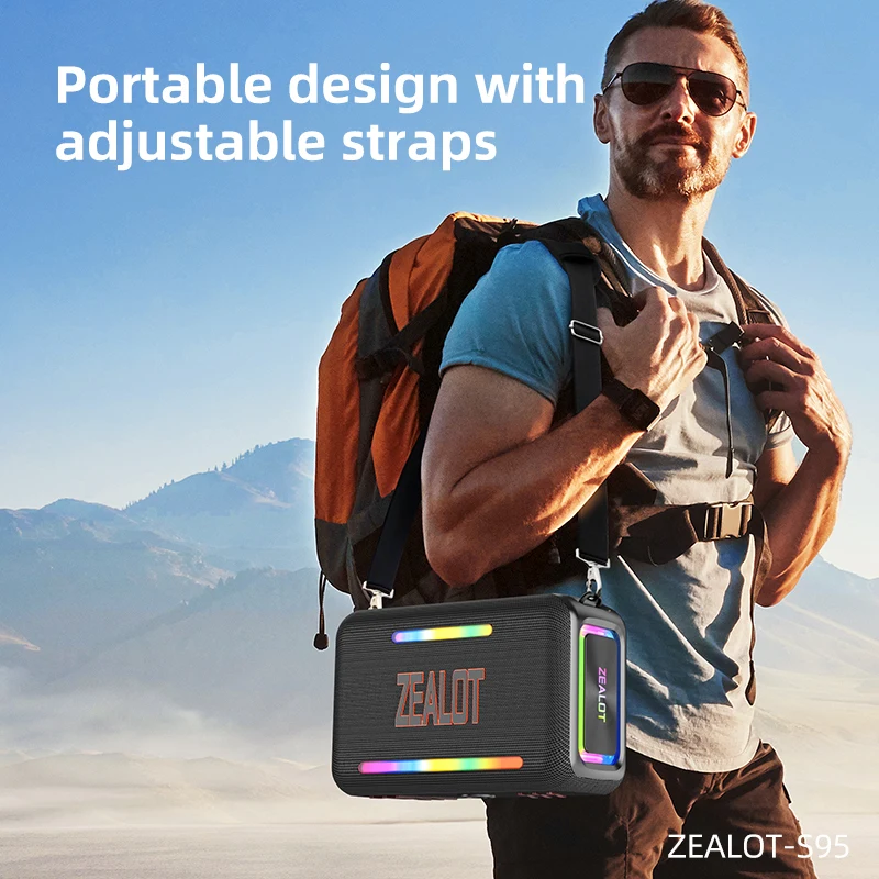 ZEALOT-S95 Portable Waterproof 120W High Power Bluetooth