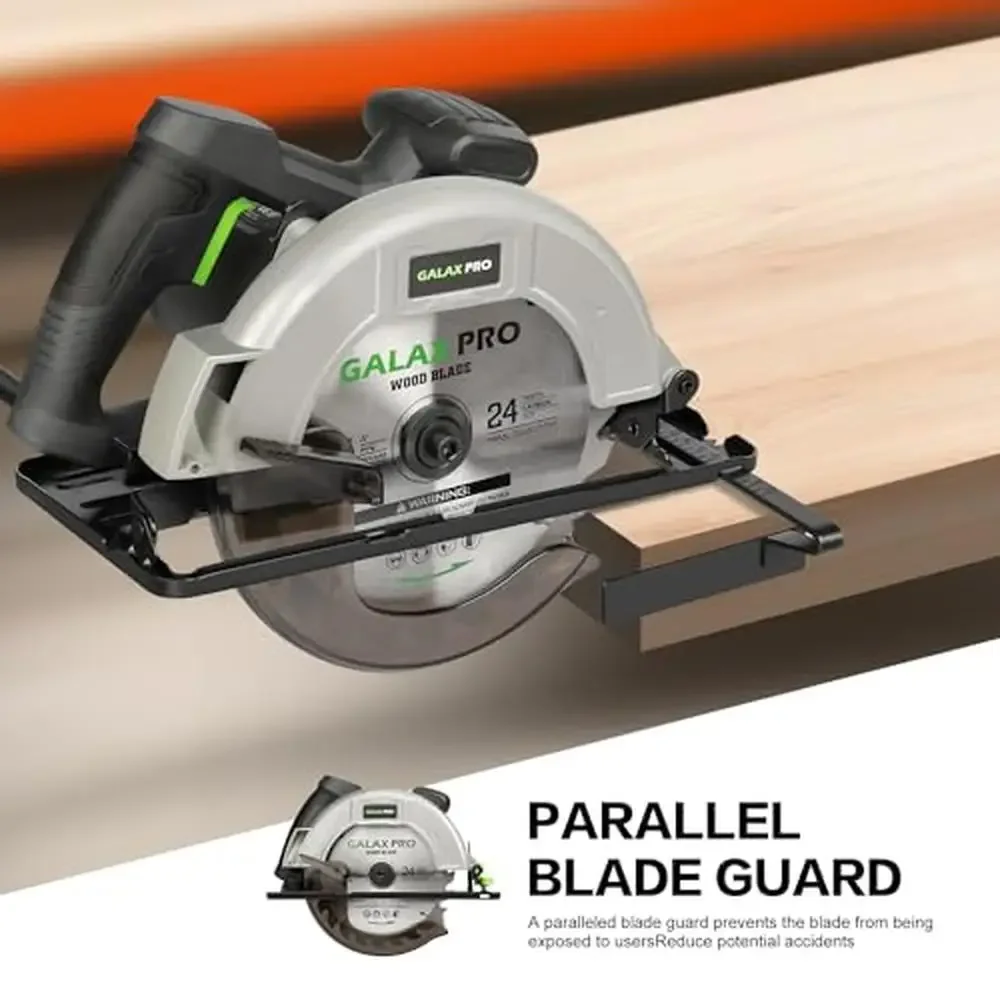 Adjustable Cutting Depth Circular Saw 6000RPM 7-1/4 Inch Blade Safety Design Scale Ruler Rip Guide woodworking tools woodworking table saw circular saw disc