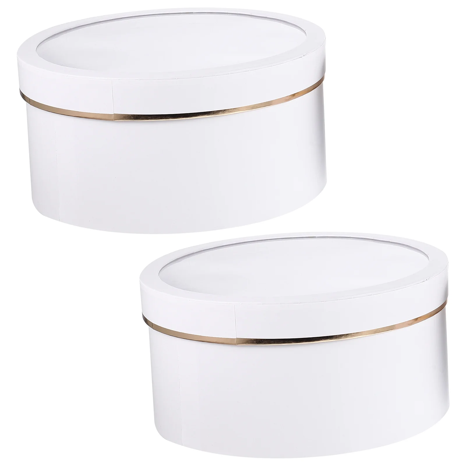 

Flowers Packaging Boxes Round Rose Bouquet Hug Bucket Valentine Wedding Party Gift Boxes With Lids