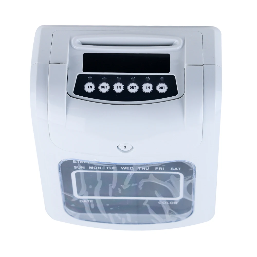 Electronic Attendance Machine Digital Time Recorder Office Staffs Check In Punch