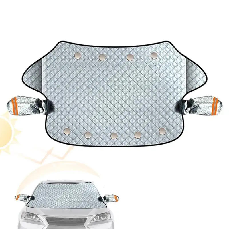 

Car Windshield Snow Cover Auto Snow Frost Cover Protector Side Wall Design Soft Inner Protection Supplies For Sedans Mini Cars