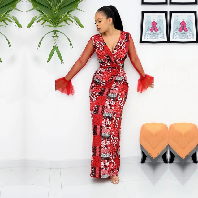 Temisan Wrap Print Dress - Image 4