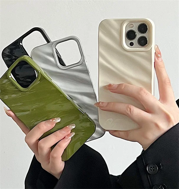 Luxury 3D Silk Wavy Pattern Phone Case