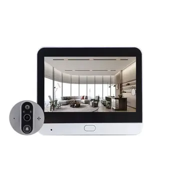 Wifi Elettronico Occhio di Gatto Spioncino Visione Notturna IPS LCD da 4,3 pollici Telecamera Visiva per Casa e Esterno Rilevatore Porta Digitale 1080P 2.4G