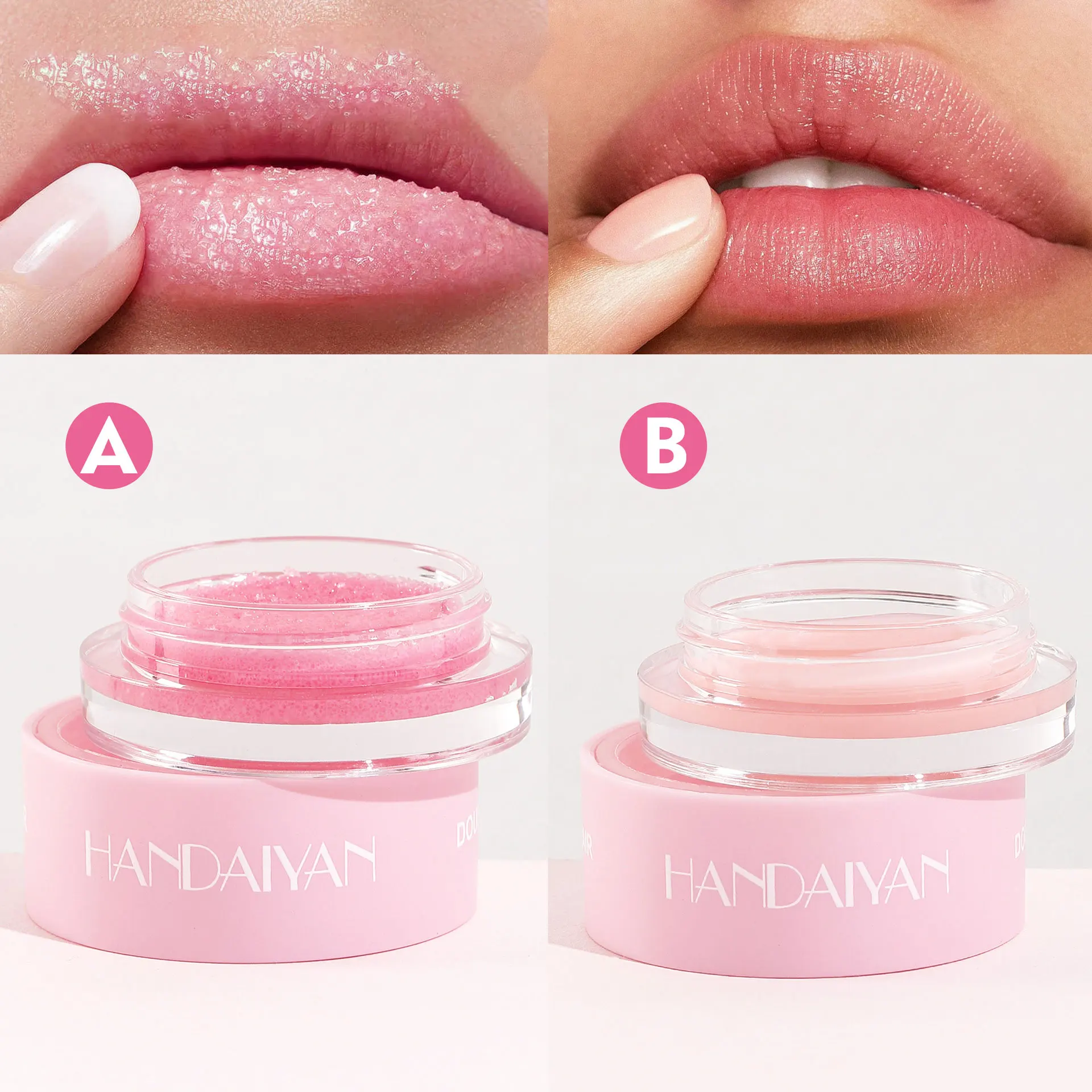 Double Repair and Care 2 in 1 Blam Lip Scrub Wax Natural Sugar Grains Lips Repair Nurture