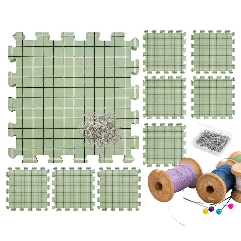 

Blocking Board For Crocheting 9PCS Extra Thick Blocking Board With 50 T-Pins Granny Handcraft Board Knitting Crochet Notions For