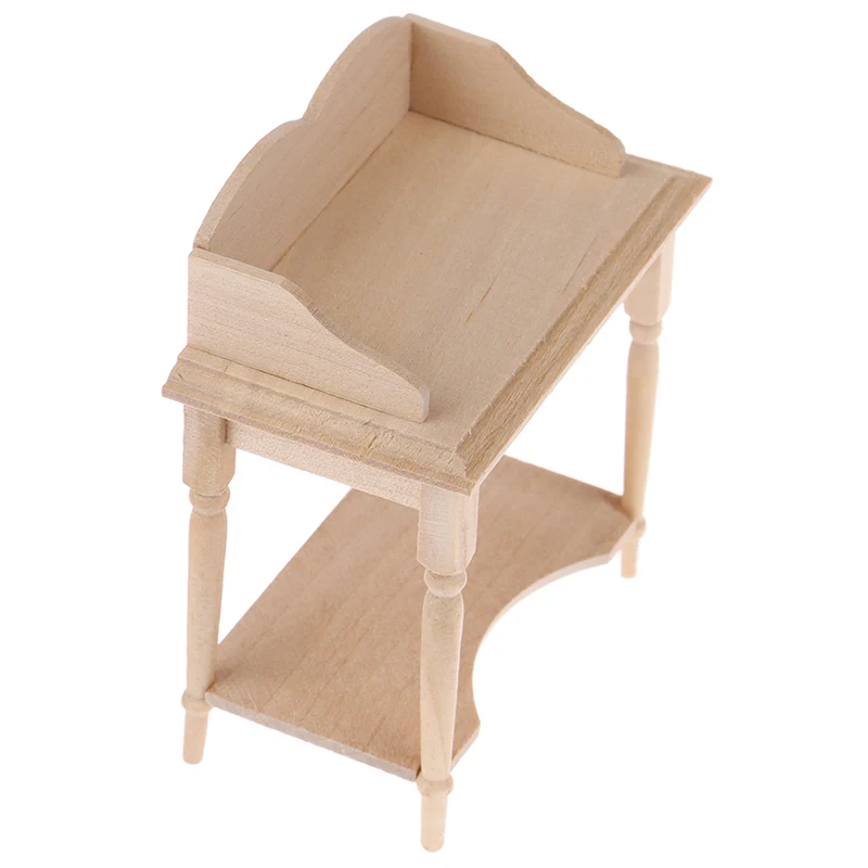 1/12 Holz Miniatur leere Tisch möbel Modell DIY Puppenhaus Zubehör – Detail 13