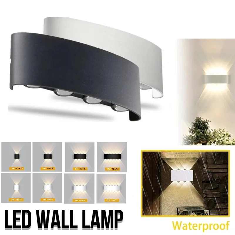 

Modern LED Wall Lamp Waterproof IP65 2W 4W 6W 8W 10W 12W Wall Sconces Indoor Stair Bedside Light Outdoor Garden Street Lights