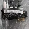 Bathroom Shelf Aluminum Alloy Shampoo Rack Makeup Storage Organizer Shower Shelf Bathroom Accessories No Drill Wall Corner Shelf 4
