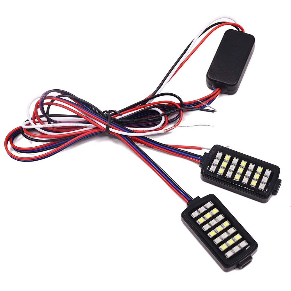 

For Motorcycle LED Rear Flashing Tail Brake Stop Light Universal Car Auto Lights Signal Warning Square Lamp Pilot Flasher