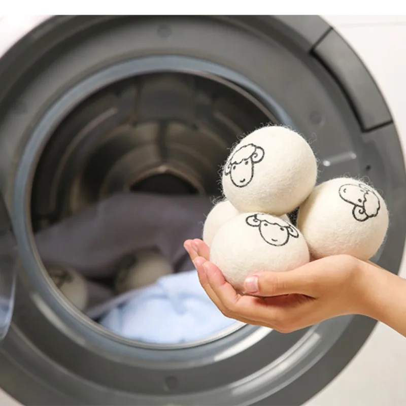 Bolas de lana reutilizables para secadora de ropa, accesorios para lavadora  doméstica, suavizante, 3/4/5cm - AliExpress