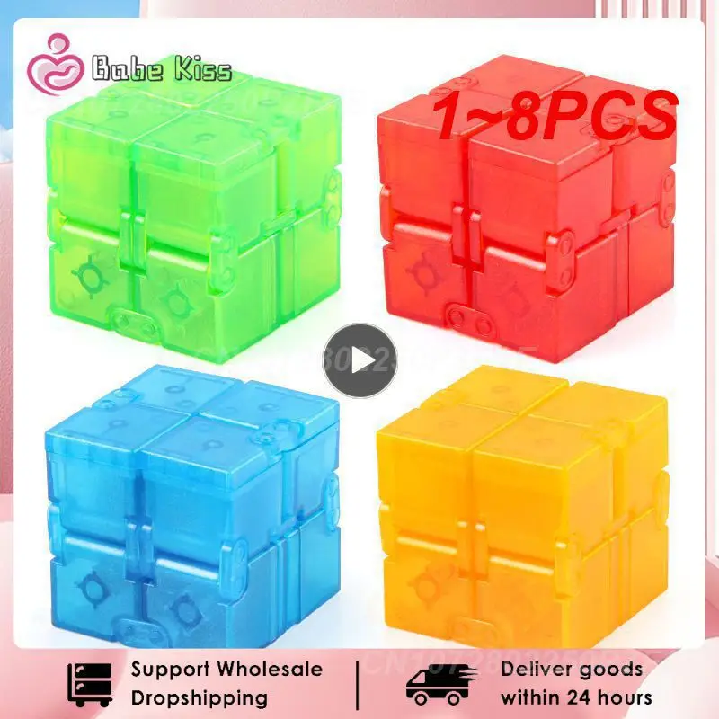 

1~8PCS Children Adult Toys Infinity Square Puzzle Toys Relieve Stress Funny Hand Game Anti-Stress