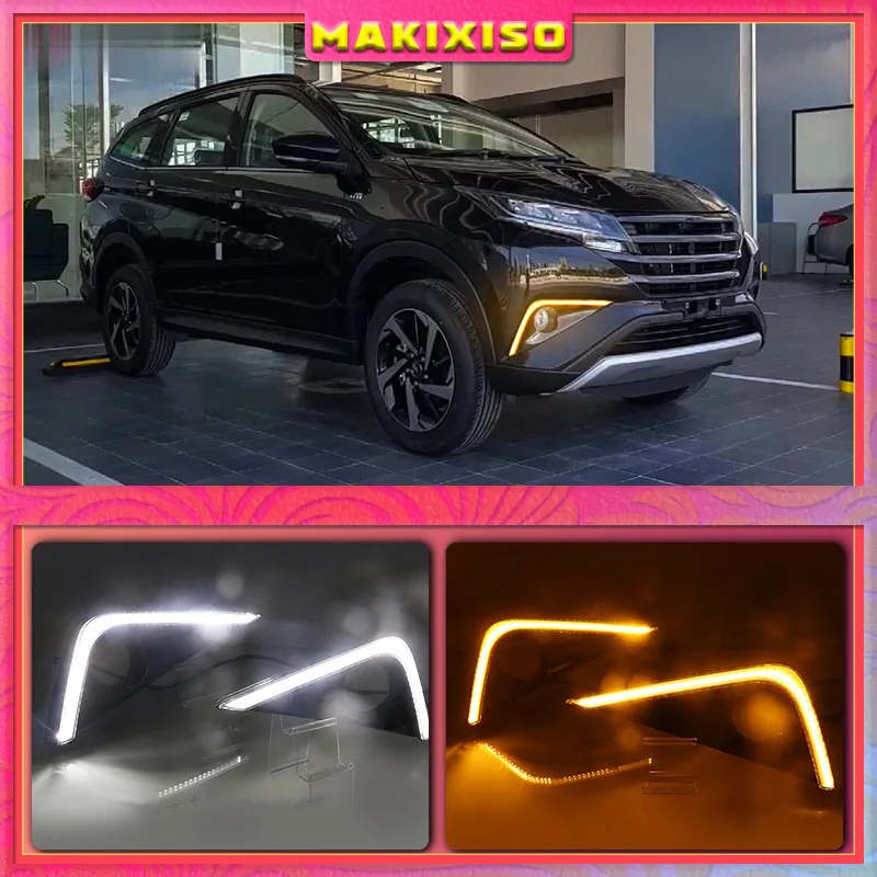

1 Pair For Toyota Rush 2018 2019 LED Daytime Running Light Car Accessories Waterproof 12V DRL Fog Lamp Decoration