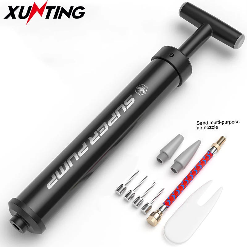 Xunting Pedal MTB Bicycle Pump MTB Bike Ball Air Pump InflatorSchrader Bicycle Pumps Compact Inflation Accessories for Swimming