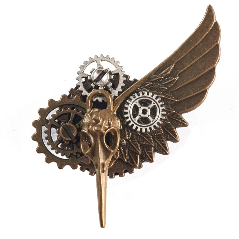 Steampunk 브로치 Steampunk 배지 핀 고딕 브로치 핀 Steampunk 옷깃 핀