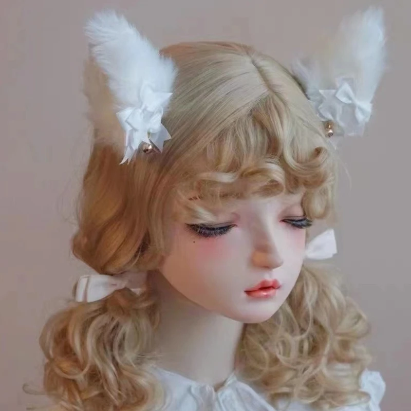 

Ear Hairpin Animes Maid Hair Clip Girl Masquerades Party Barrettes Hairclip