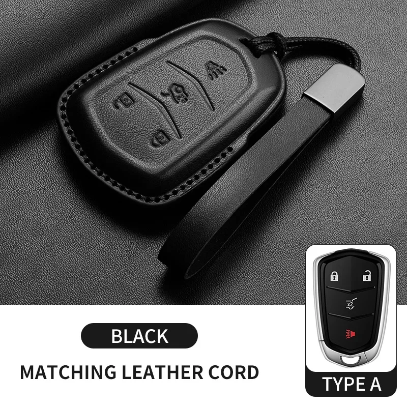 Premium Leather Car Key Case Cover - Elegant and Durable Key Accessory
