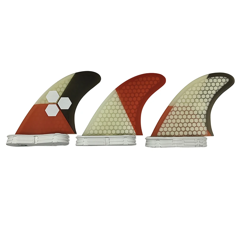 

Paddle Board Double Tabs 2 Fin Size M/L Red Color Surfboard Fins Honeycomb Fiberglass 3pcs per set Surf fins