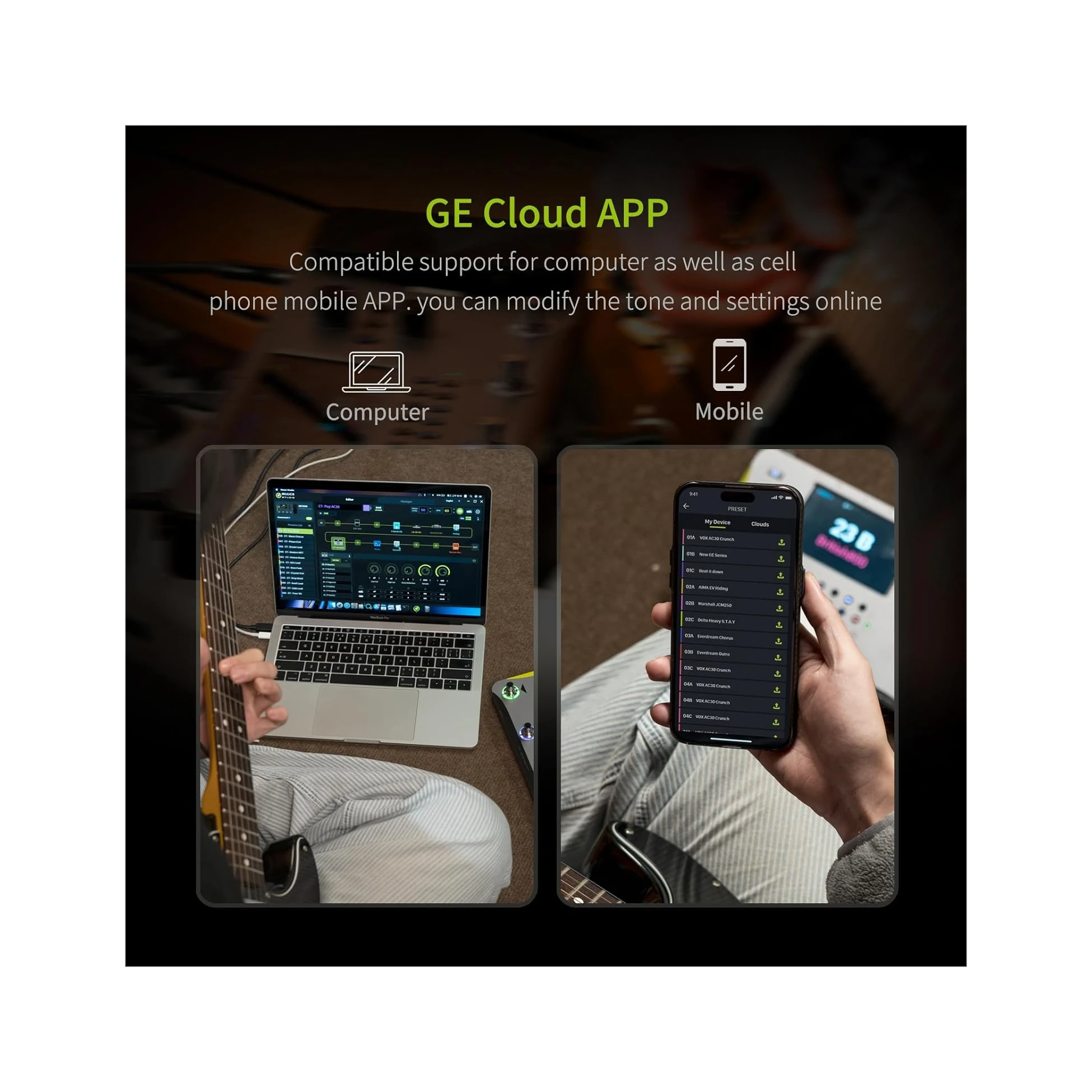 S534e4057829b48b49d97047a6100e205L Mooer GE1000LI 기타 멀티 이펙터 앰프 모델링 일렉트릭 기타 프로세서
