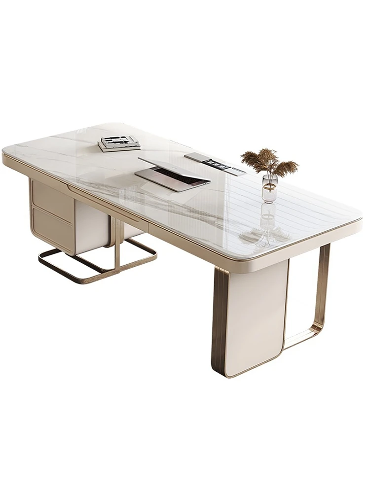 

Rock board desk, modern and minimalist computer desk designer, high-end office desk and chair