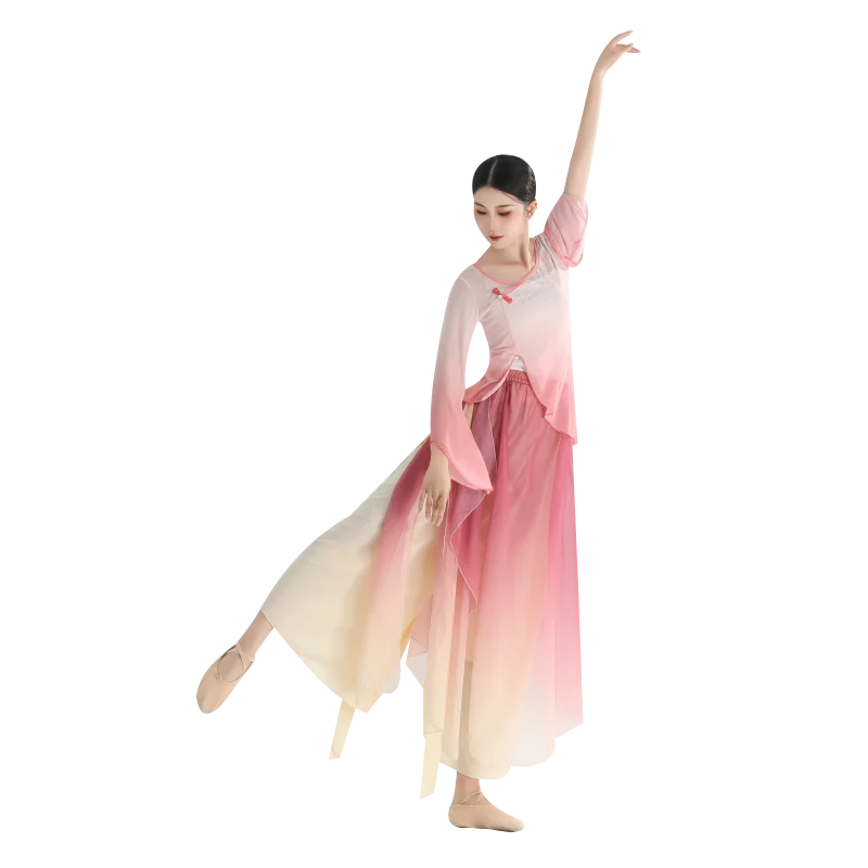 Classical Dancing Dress Elegant Gauze Clothes Chinese Dance Exercise Clothing Women's Charm Fairy Stretch Ancient Style