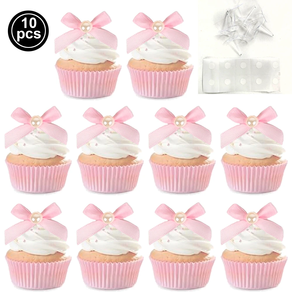 Pink Bow Party Banner Decorations - Stylish Hanging Triangle Flags for Weddings, Bridal Showers, and Birthdays