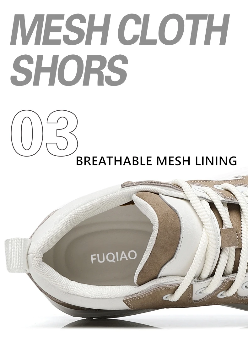 Kuhle der Aufzugs schuhe für Männer Höhe erhöhen 3/6/8cm atmungsaktive Lift Sneakers versteckte Absätze größer dickbesohlte Freizeit schuhe – Detail 10