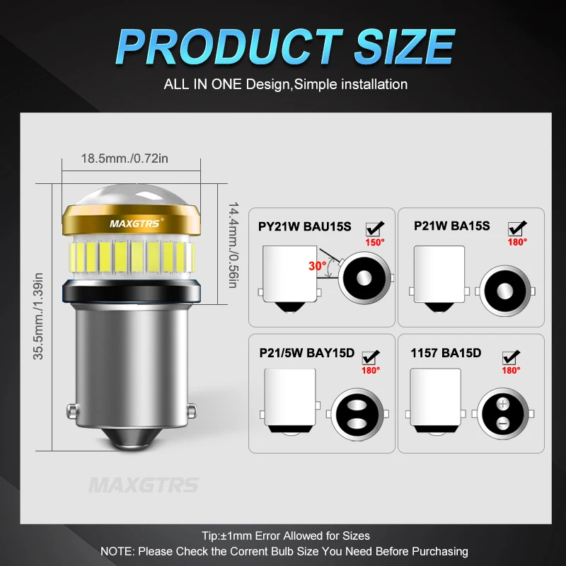 LED Turn Signal and Brake Light Bulbs