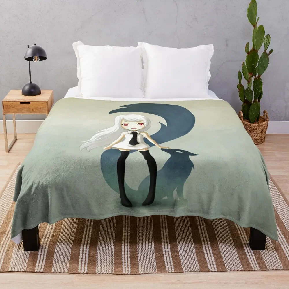 

Fox Daemon Throw Blanket Giant Sofa Custom Hairy for babies Blankets