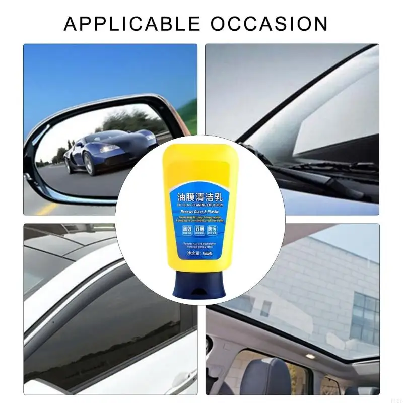 P82B Oil Film Cleaning Emulsion Oil Film Remover Vehicle Cleaner for Car window & Interiors Maintains Clean & New Appearance